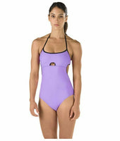 Speedo Women's Keyhole One Piece Swimsuit, Miami Lilac, X-Small