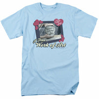 I Love Lucy - Unisex Adult Graphic Tee "A Work Of Art" - Light Blue - Medium