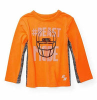 The Children's Place Baby Boys Long Sleeve Football Top, Neon Orange, 2T