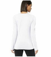 ASICS Women's Tactic Court Long Sleeve Top, White, XX-Large