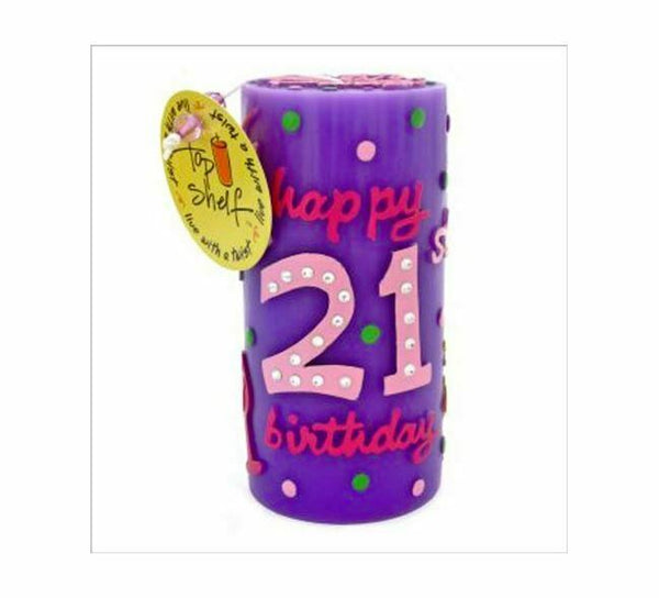 Top Shelf 21st Birthday Candle 2 Pack