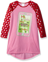 Komar Kids Big Girls' Dear Santa WiFi Nightgown, Pink, X-Small