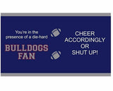 Tree-Free Greetings Bulldogs College Football Fan Cup with Reusable Straw