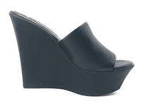 Madden Girl Women's MADDIE Platform Wedge Sandal, Black, 9 M - New In Box