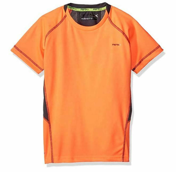 RPX Boys Slim Size Ss Training Shirt, Orange Medium