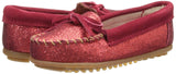 Minnetonka Glitter Moc,Red,12 M US Little Kid