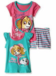Paw Patrol Baby Girls' 3pc Top and Short Set, Pink/Green, 12 Months