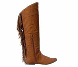 Qupid Women's Neo-162 Western Boot Dark Rust Size 5.5