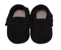 CONDA Handmade Baby Moccasins Navy Leather Soft Sole Slip On Baby Shoes