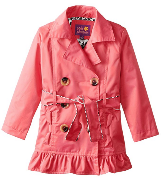 Pink Platinum Little Girls' Double Leopard Jacket, Red, 5/6
