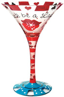 Westland Giftware 7-Inch Luck Be A Lady Martini Glass, 7-Ounce