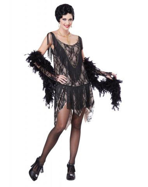 California Costumes Women's Gatsby Gal Sassy Flapper Costume Dress, Black, X-...