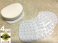 ALAZCO 4 Piece Rubber Soap Saver Pads With Mini Suction Cups