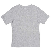 French Toast Boys' Big 2x2 Rib Tee, Heather Gray, L (10/12)