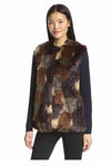 Bernardo Women's Faux Fur Patchwork Vest