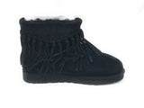 UGG Women's Wynona Fringe Suede Ankle Boot, Black, 8 US - New In Box
