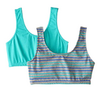 Trimfit Girls' Crop Top with Built Up Straps (Pack of 2)