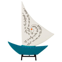 Hallmark Ceramic Boat Display Piece with Stand Plaques Birthday Encouragement